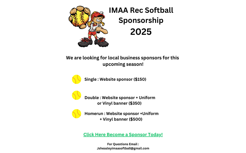 2025 Rec Softball Sponsorship